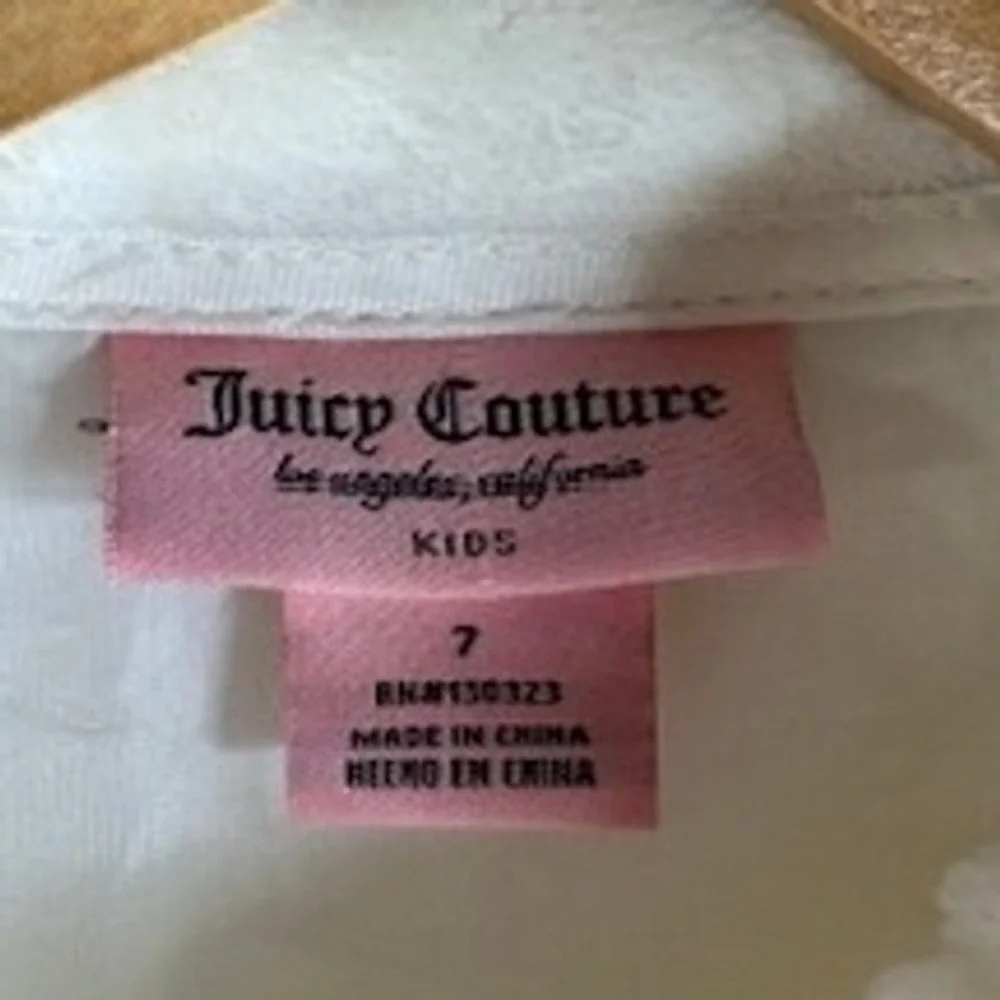 Juicy Couture Girls‎ Full Zip Jacket size 7 White